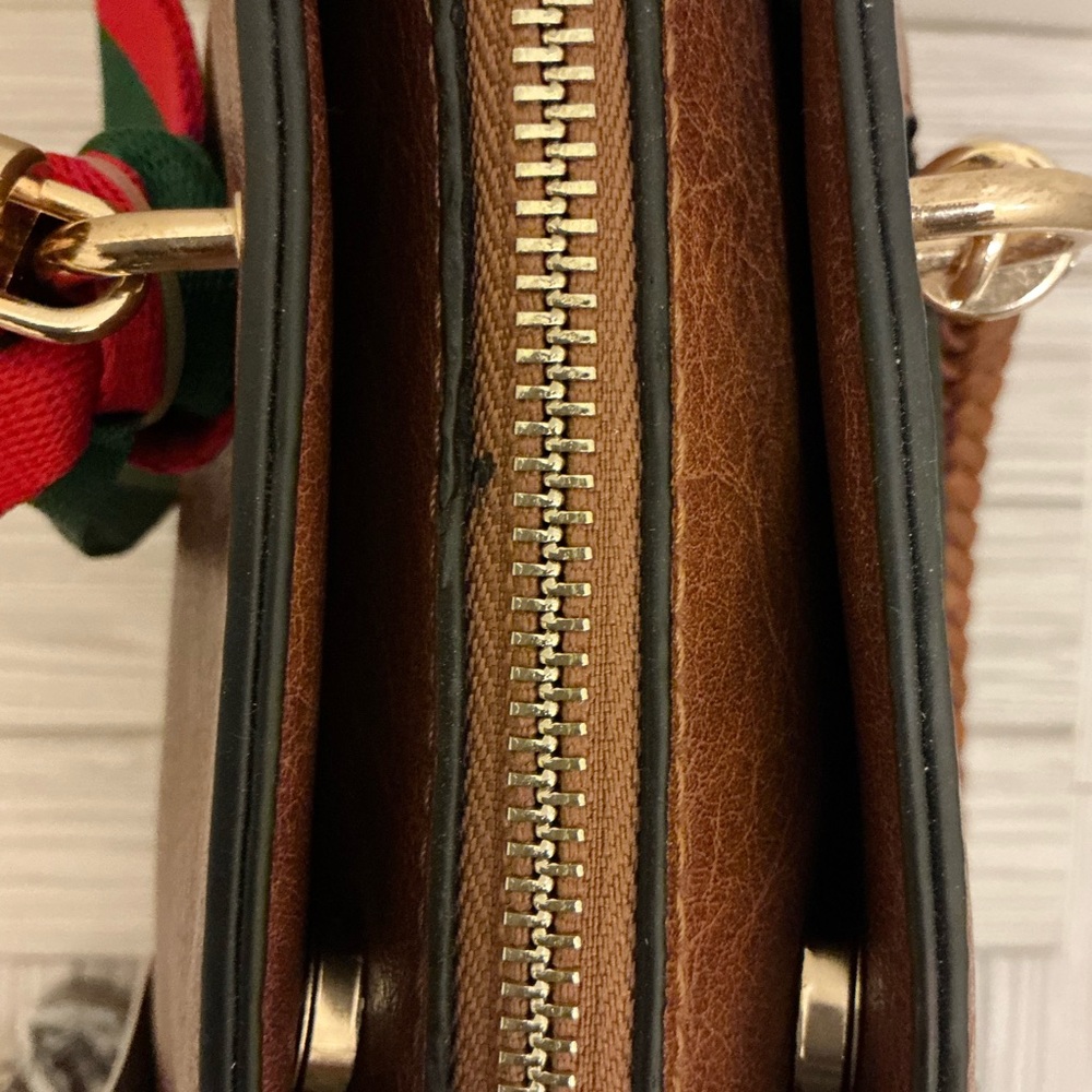 Elegant Brown Vegan Leather Handbag - Picture 8 of 11